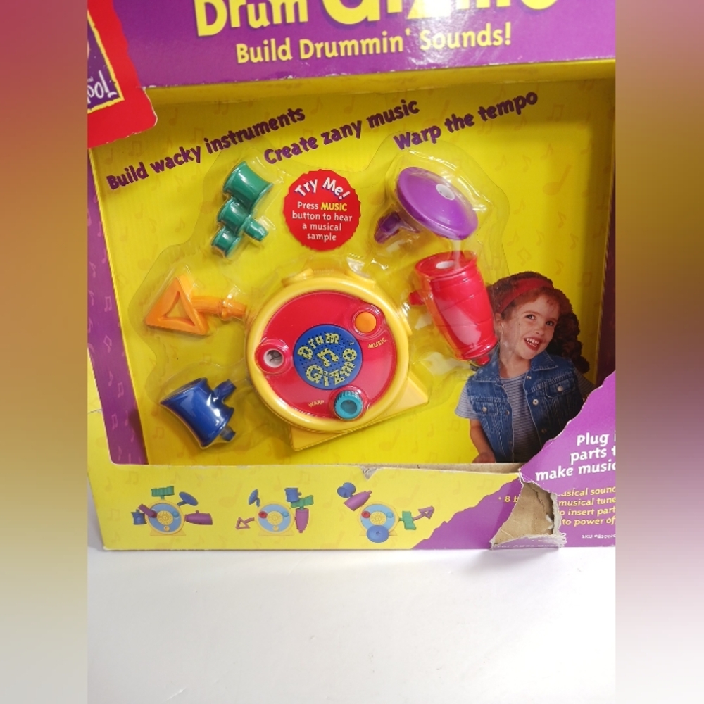 Drum Gizmo YES! PreSchool Brummin' Sounds Music Vintage Toys 1997